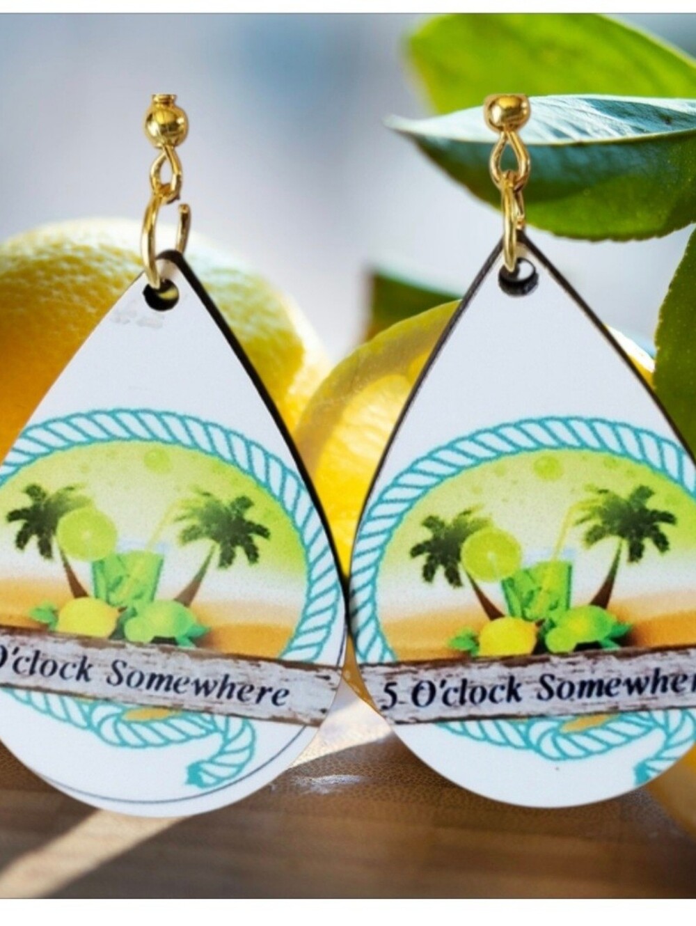 5 O'Clock Somewhere Teardrop Earrings